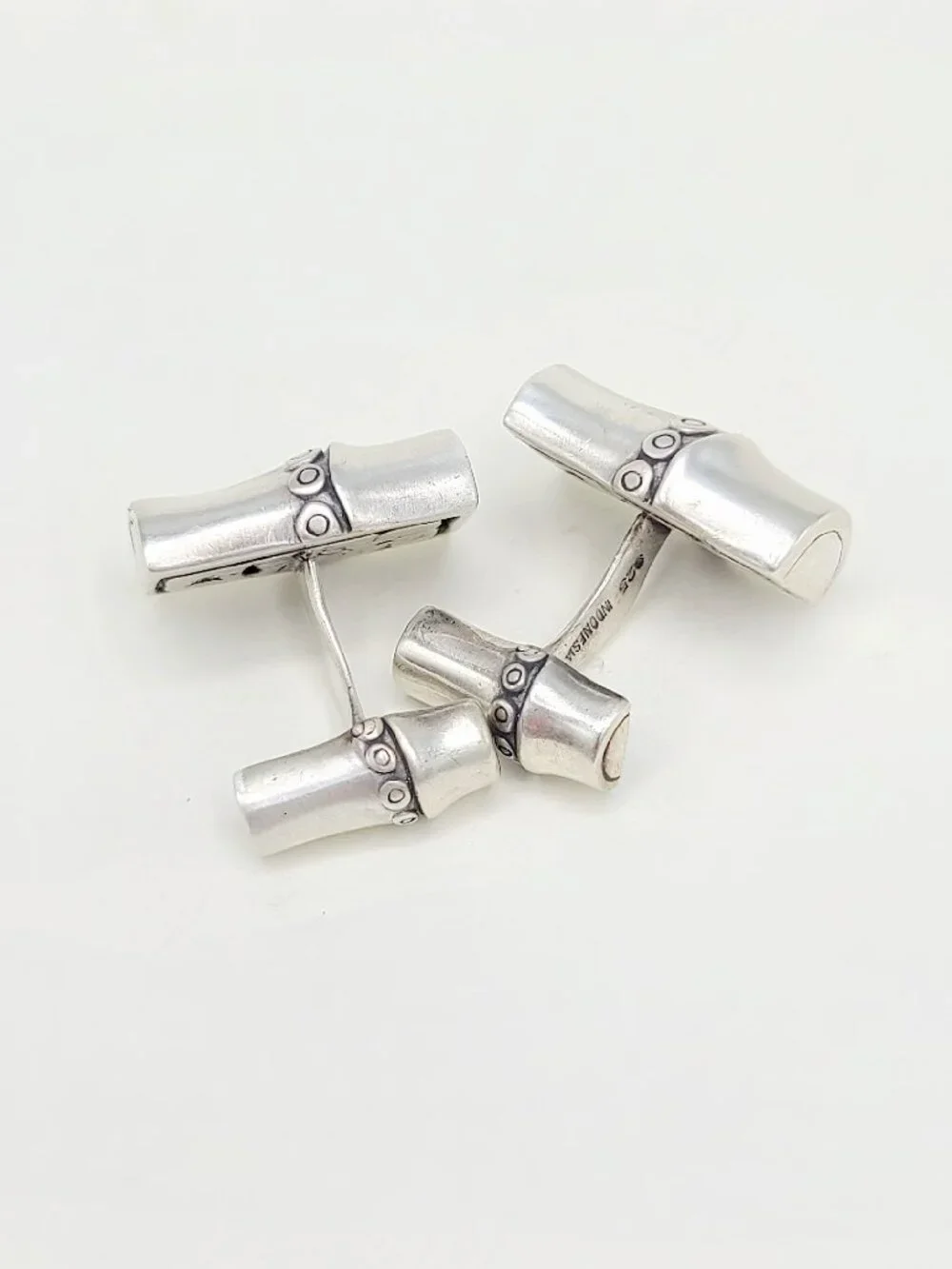 John Hardy Bamboo Cufflinks in Sterling Silver - RARE